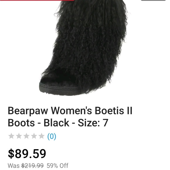 Snooki FURRY Boetis II Boots - Black - Size: 7 - Picture 2 of 2